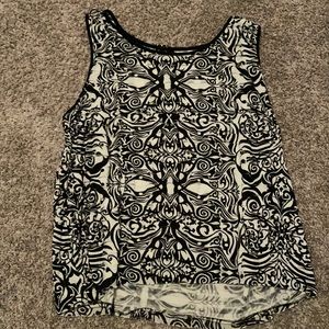 Black and white ruffled tank from Maggie Barnes